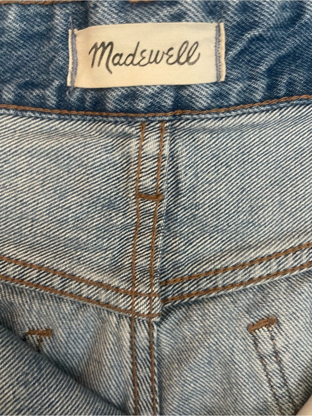 Madewell Relaxed Denim Shorts Blue Distressed Size 27 - Picture 5 of 6